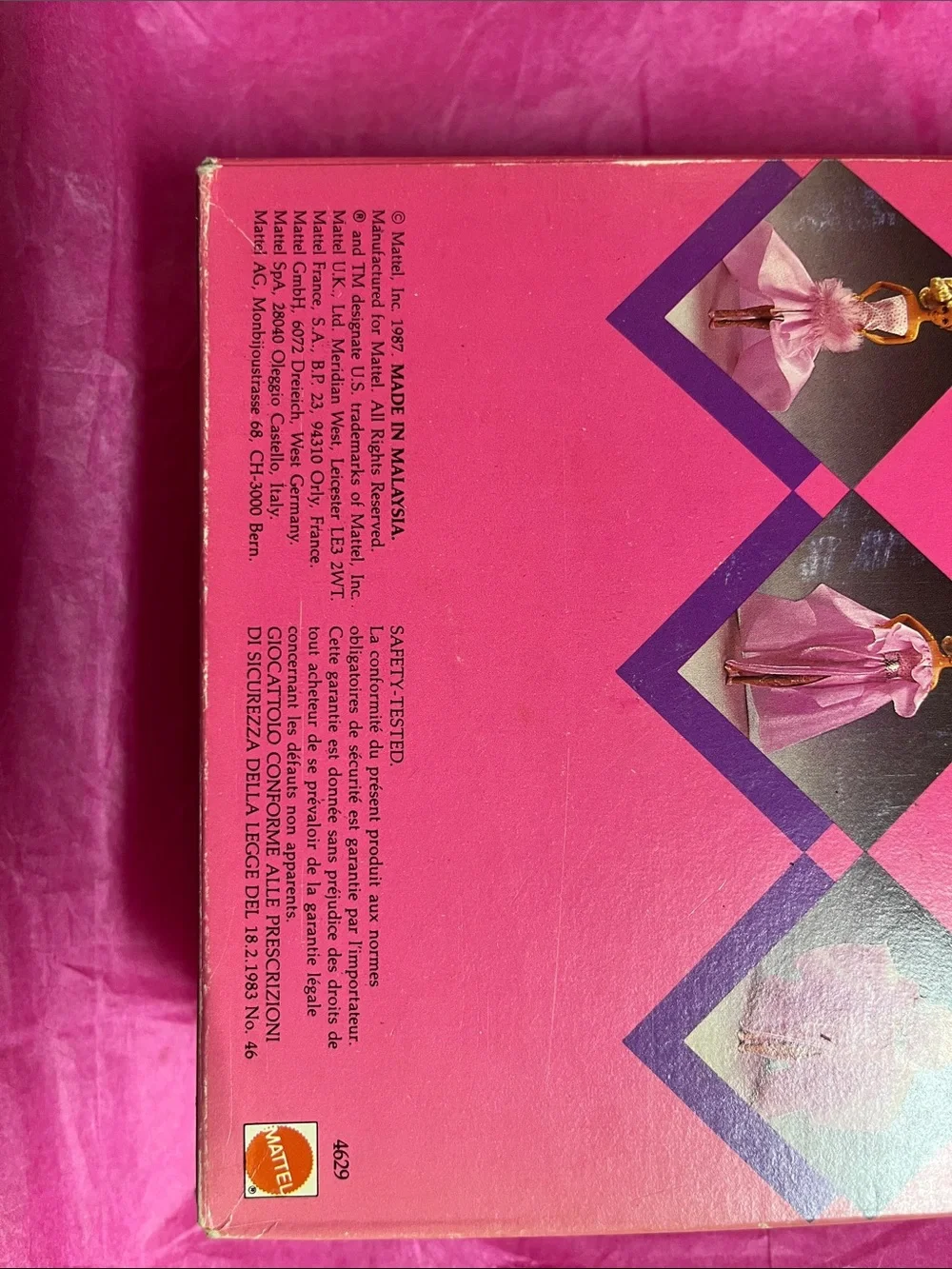 1987 Mattel Party Pink Barbie (#4629) NRFB